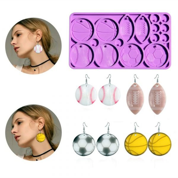 Football Basketball and other ball Earrings Silicone Resin Mold